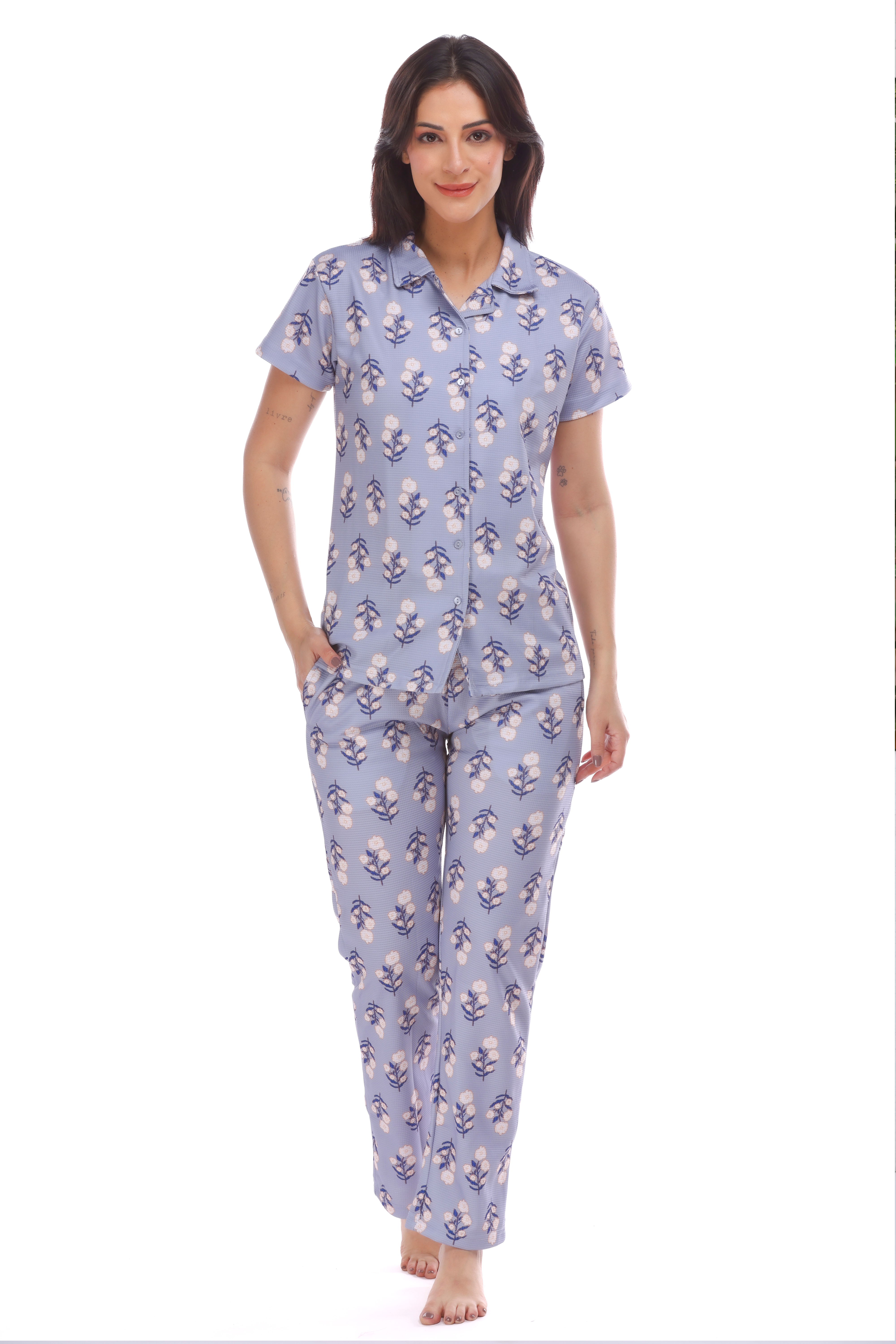 Spring Button-down Pyjama Set