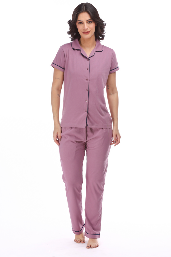 Coordinated Button down Pyjama Set