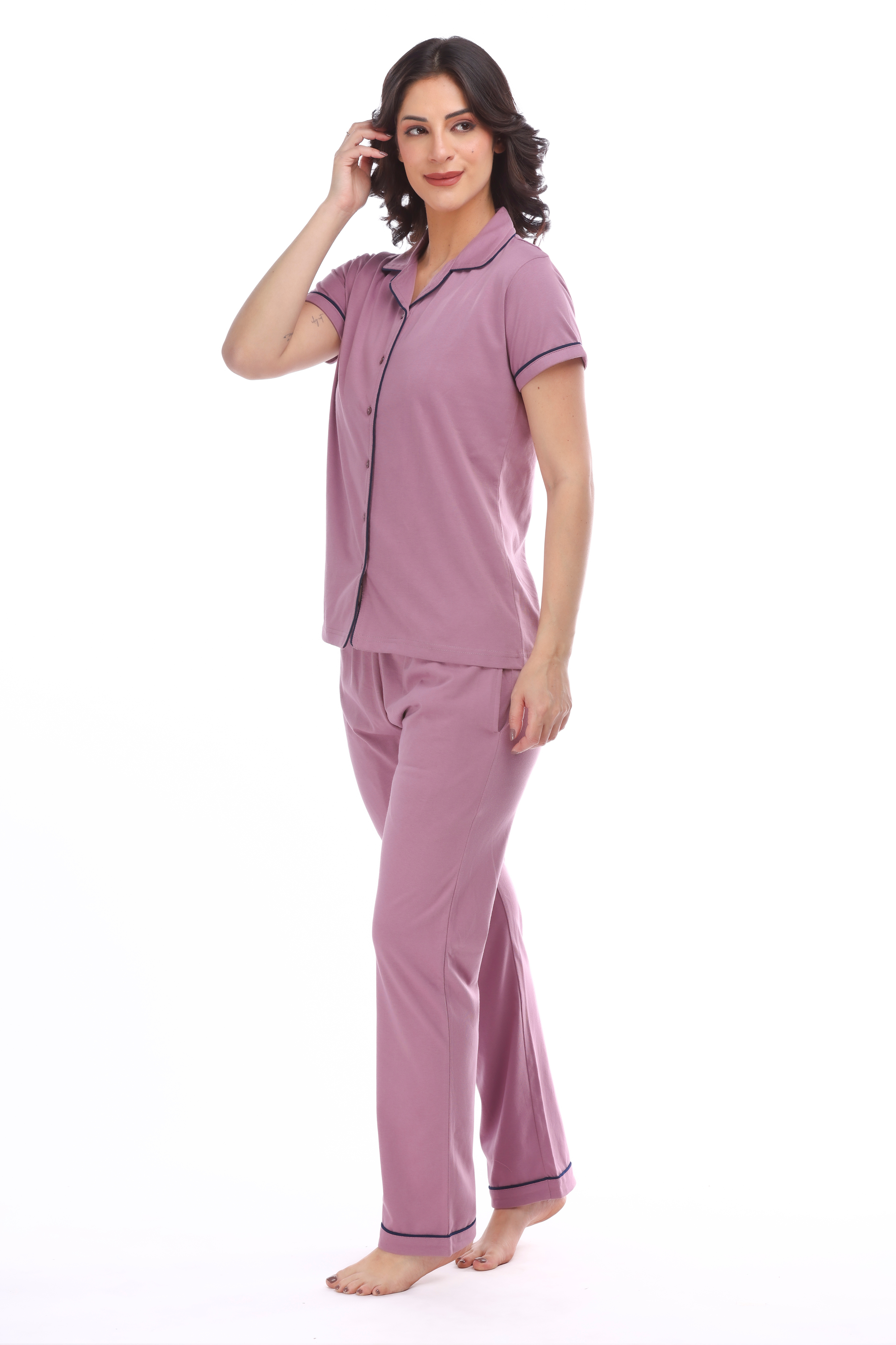 Coordinated Button down Pyjama Set