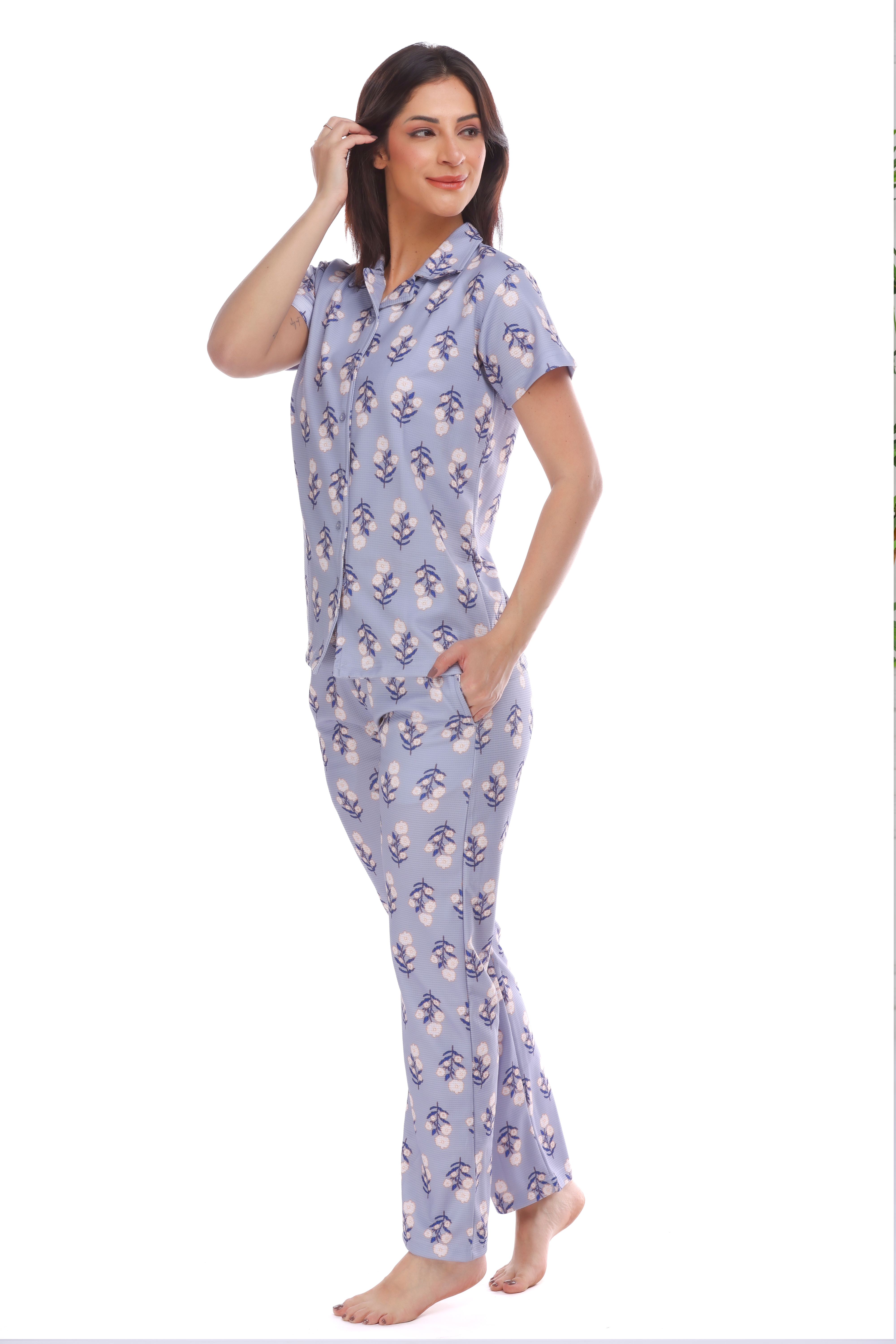 Spring Button-down Pyjama Set