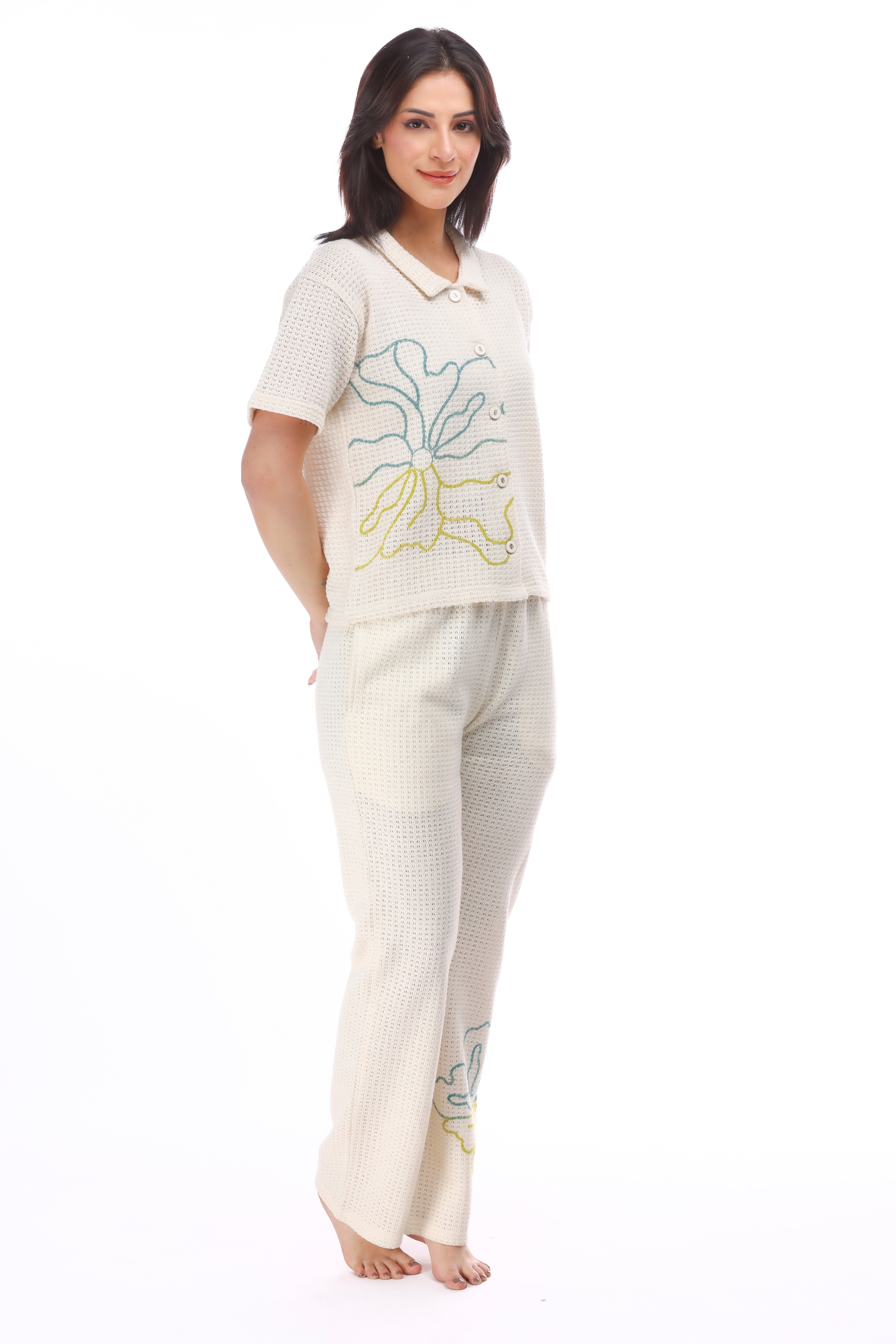 Flower Detailing Coord Set