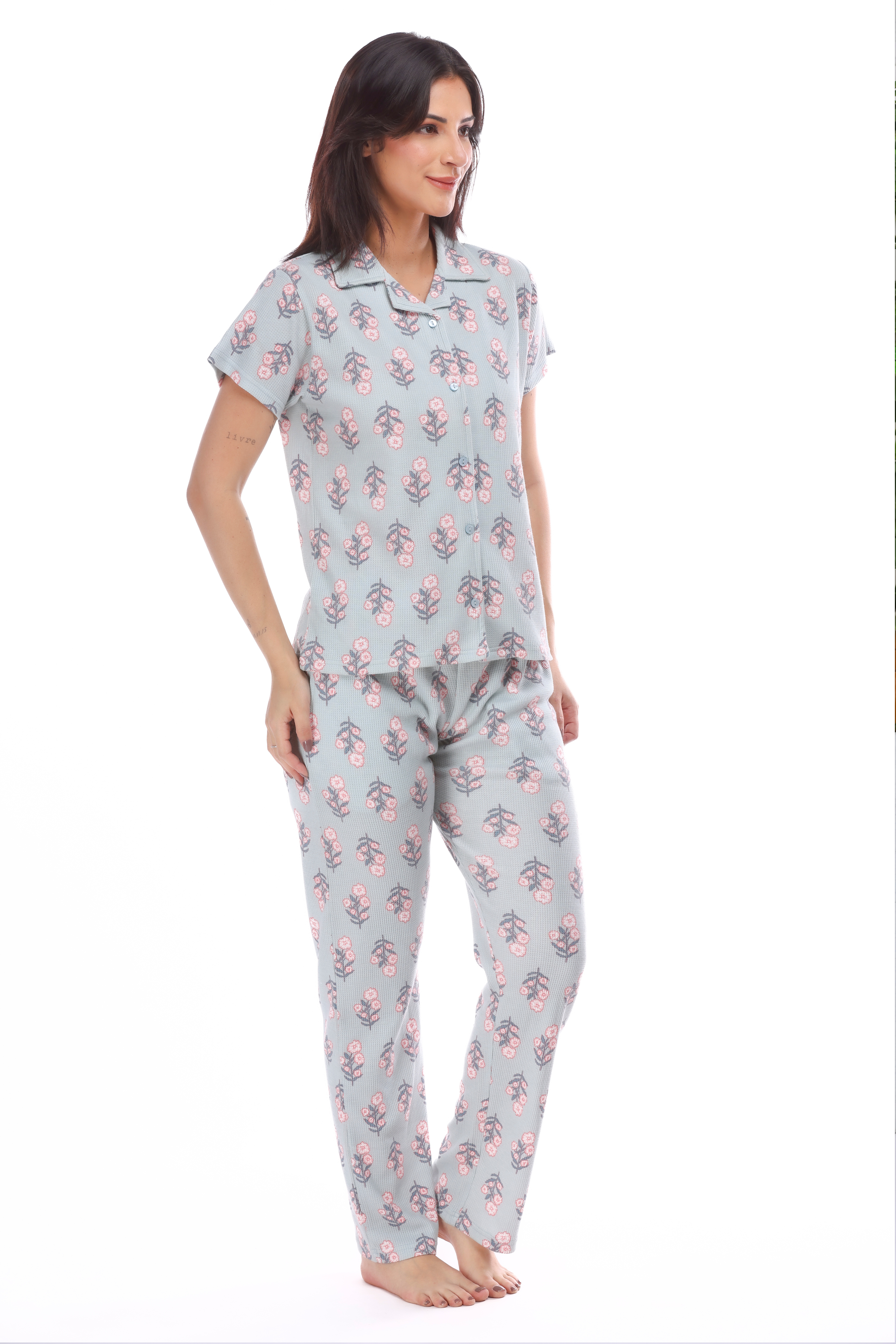 Spring Button-down Pyjama Set