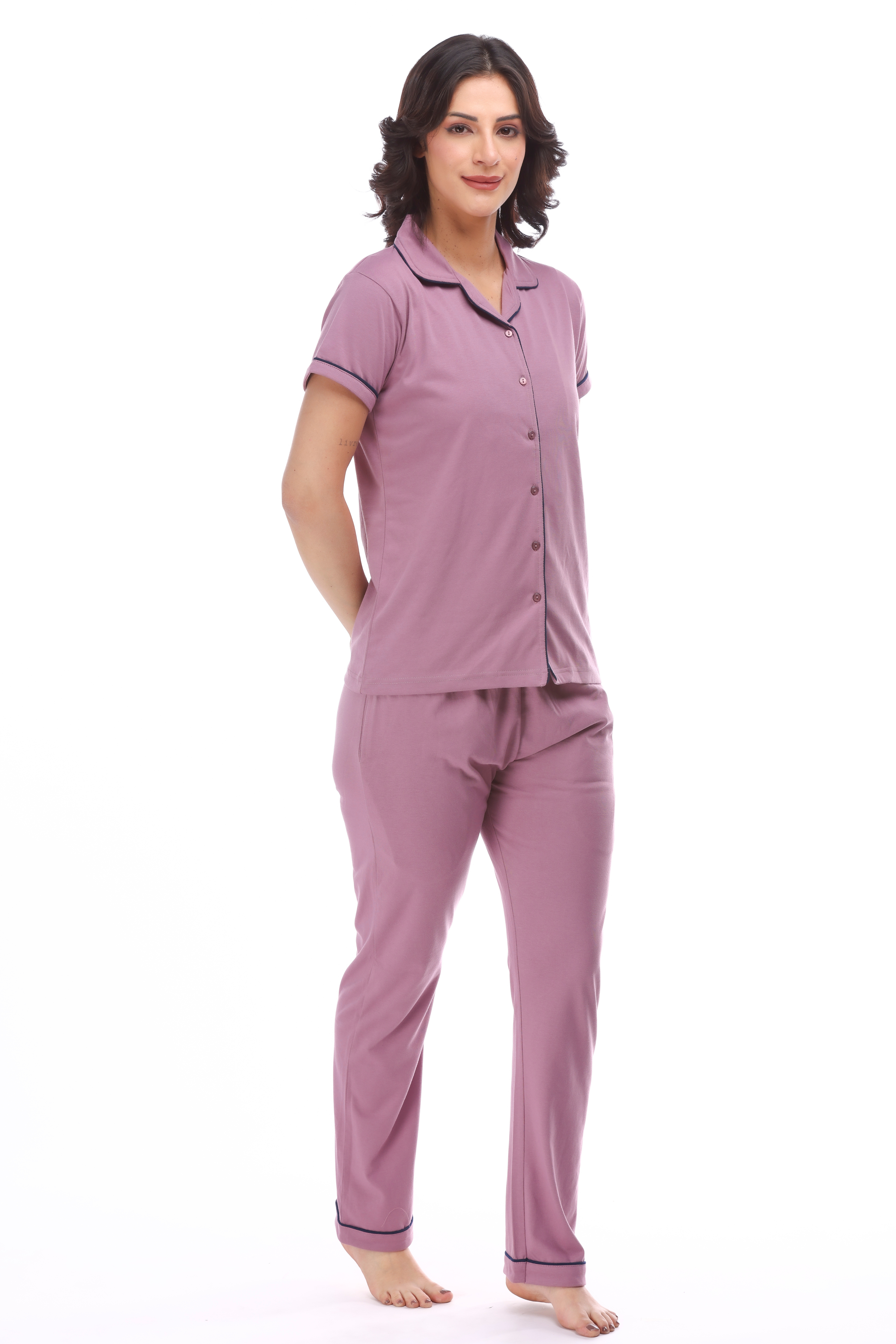 Coordinated Button down Pyjama Set