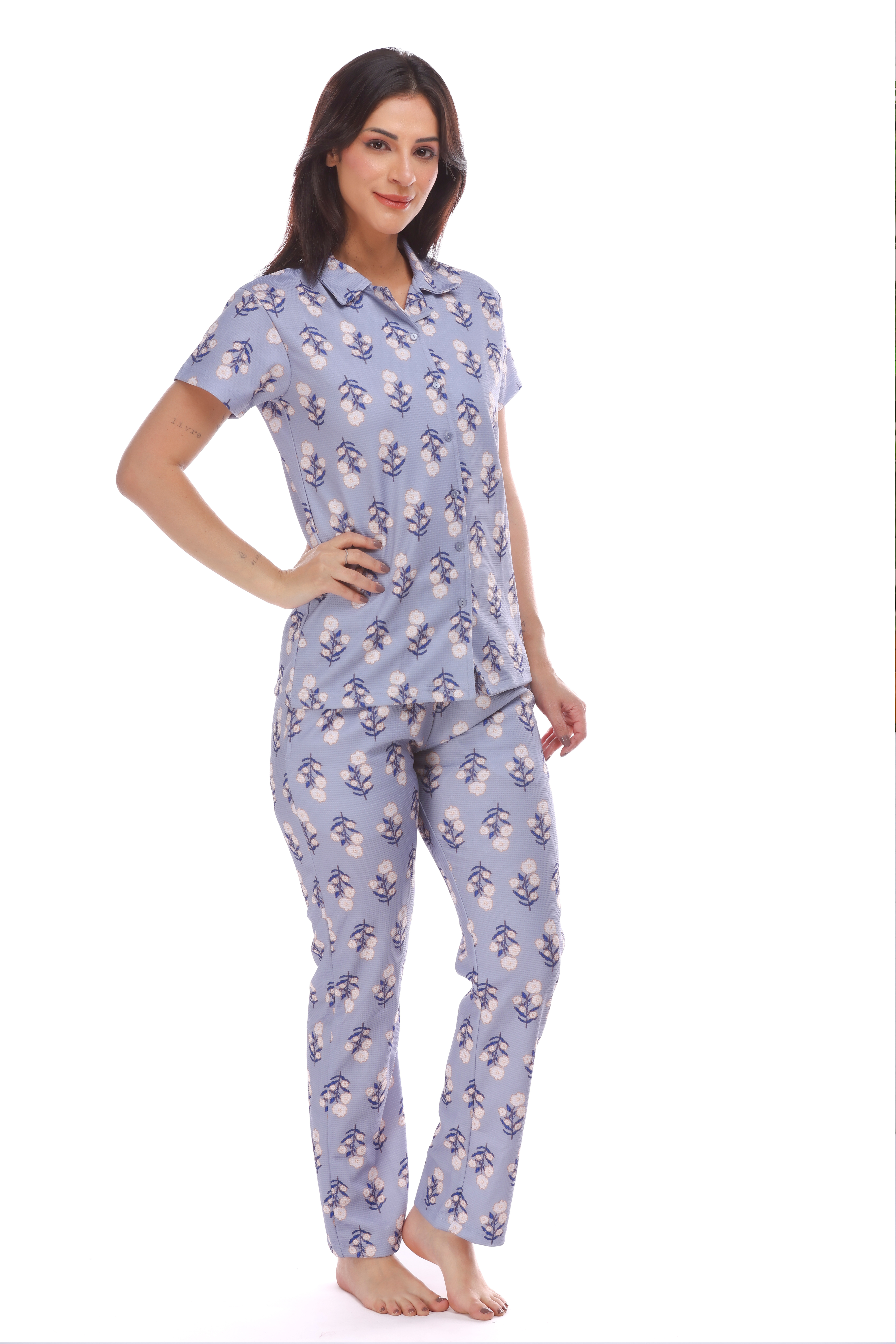 Spring Button-down Pyjama Set
