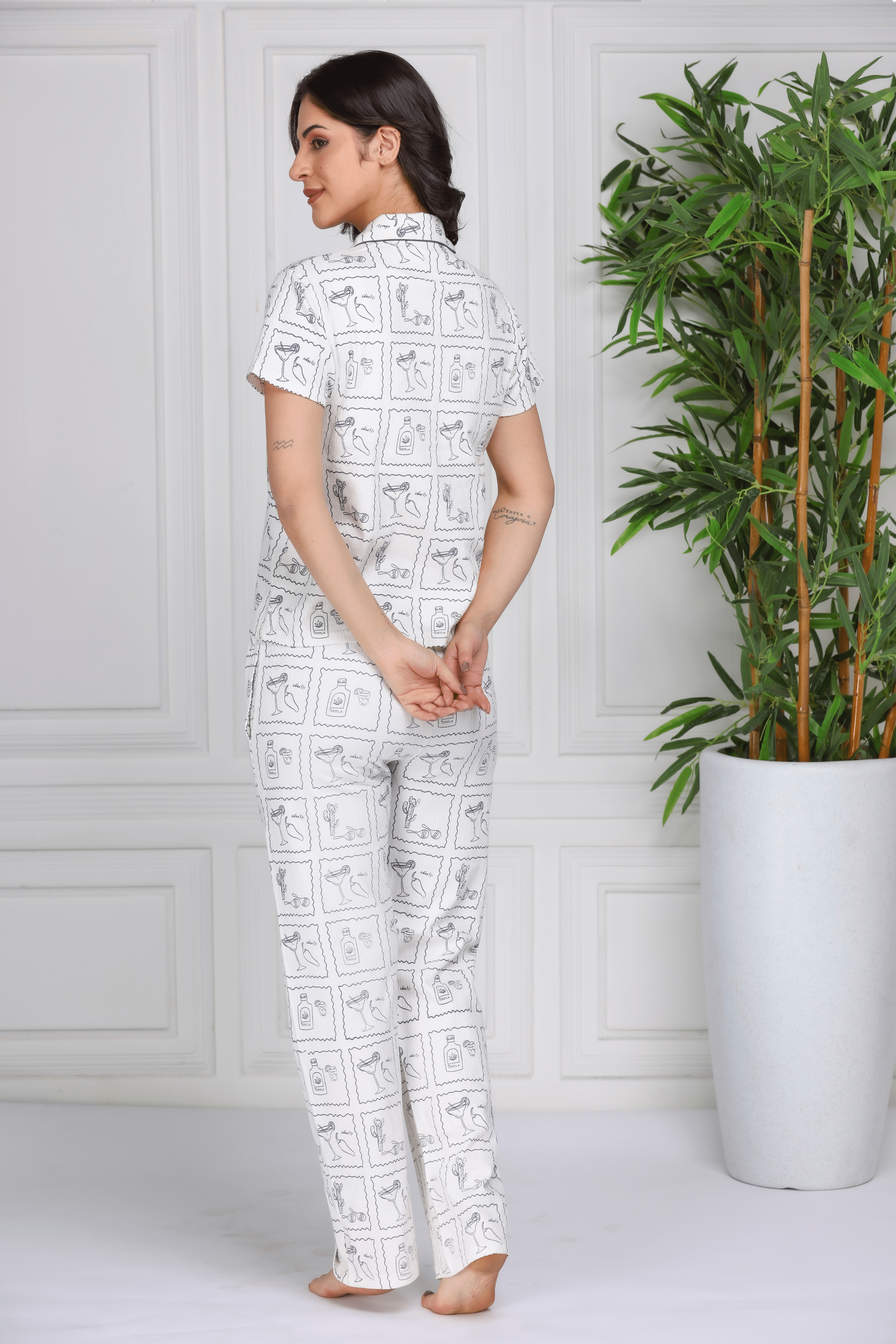 Quirky Button-down Pyjama Set