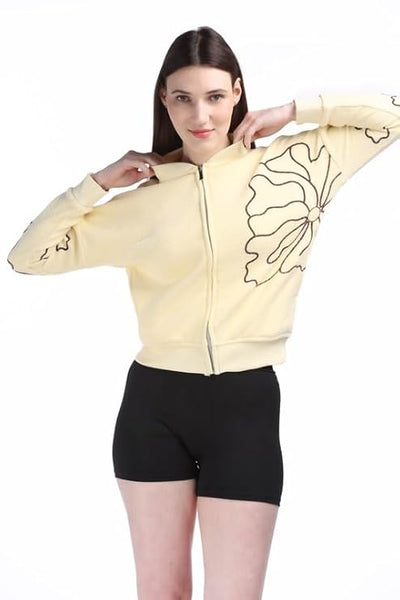 Flower Power Zipper Sweatshirt