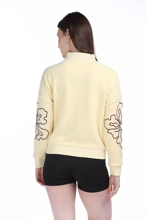 Flower Power Zipper Sweatshirt