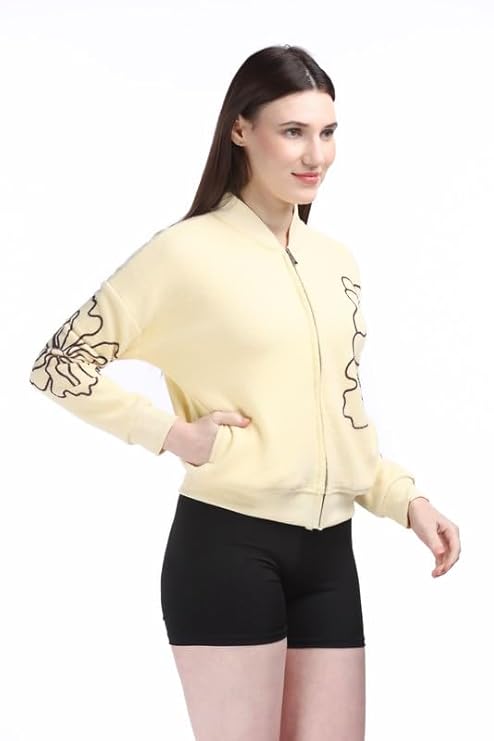 Flower Power Zipper Sweatshirt