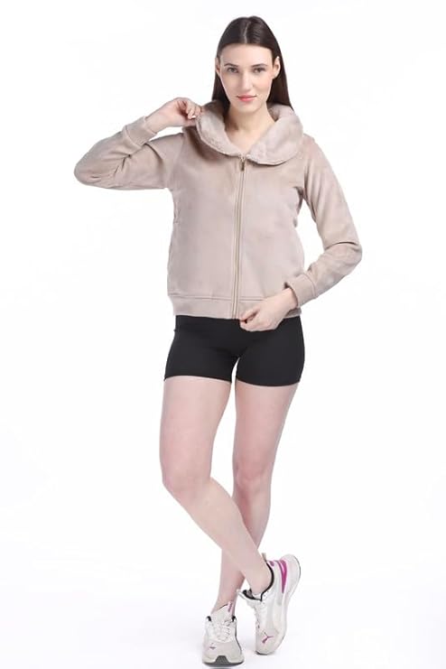 Fur Zipper Sweatshirt