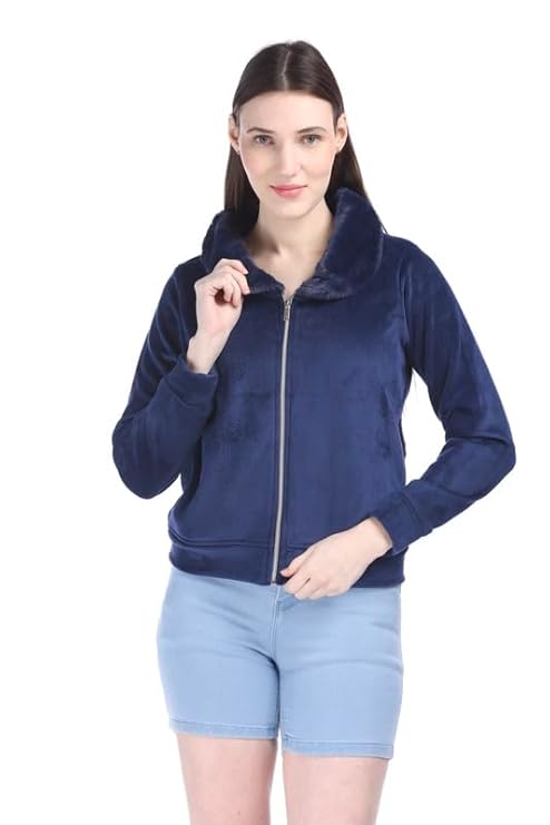 Fur Zipper Sweatshirt
