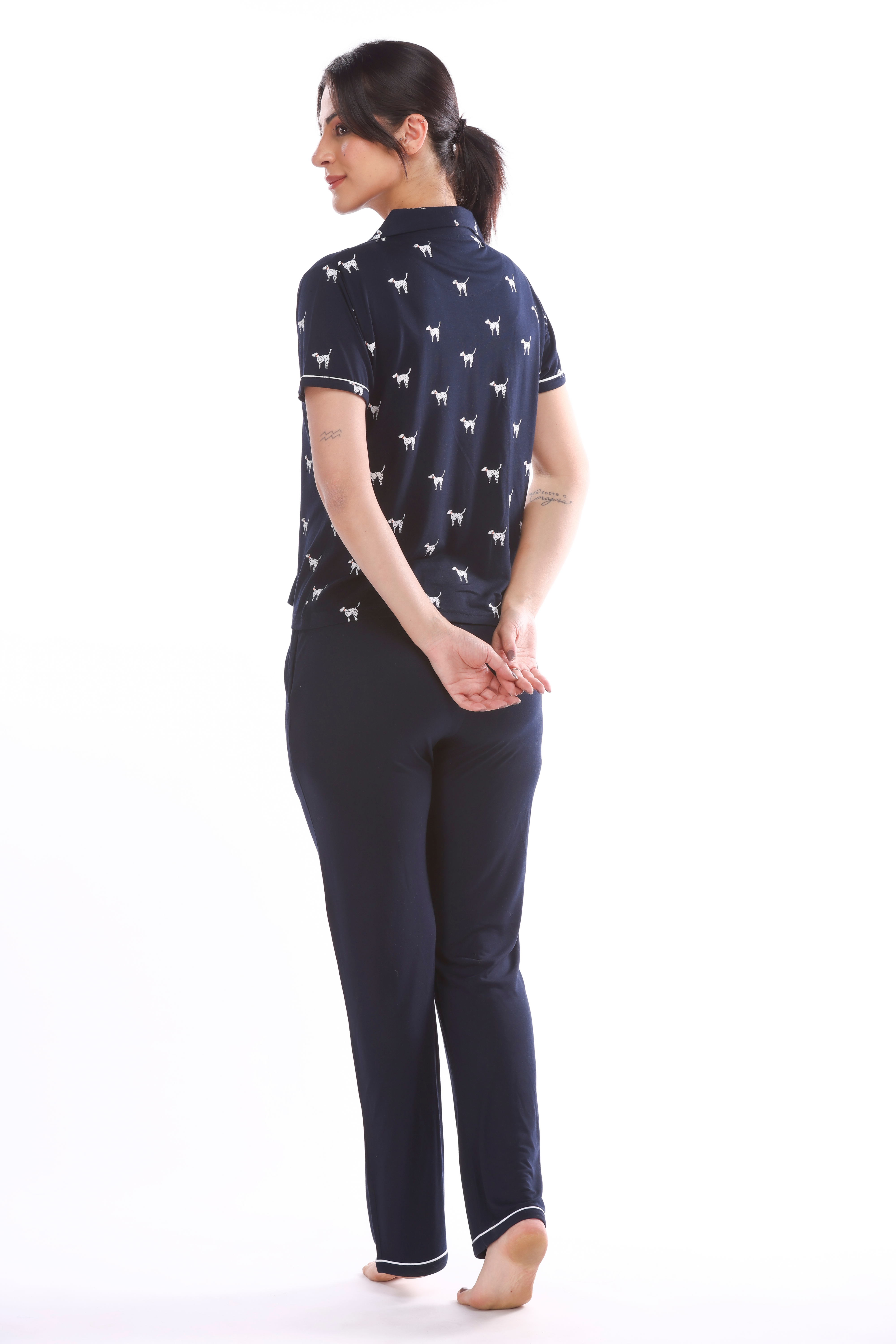 Dog Mom Button down Pyjama Set