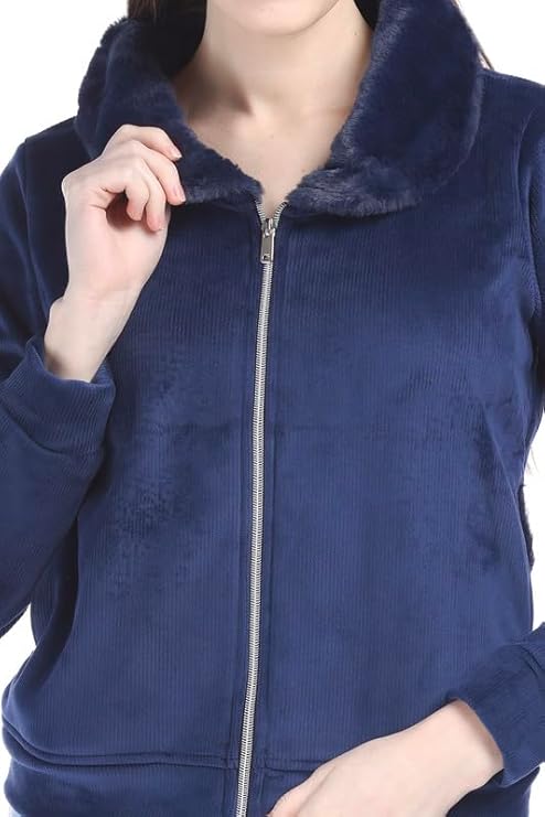 Fur Zipper Sweatshirt