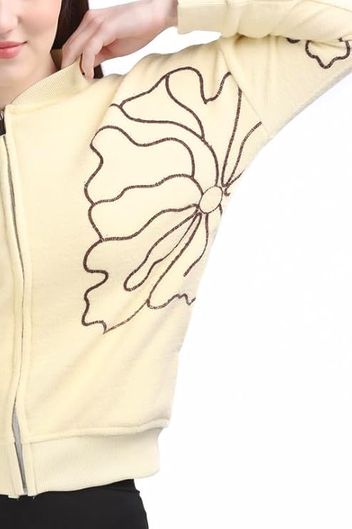 Flower Power Zipper Sweatshirt