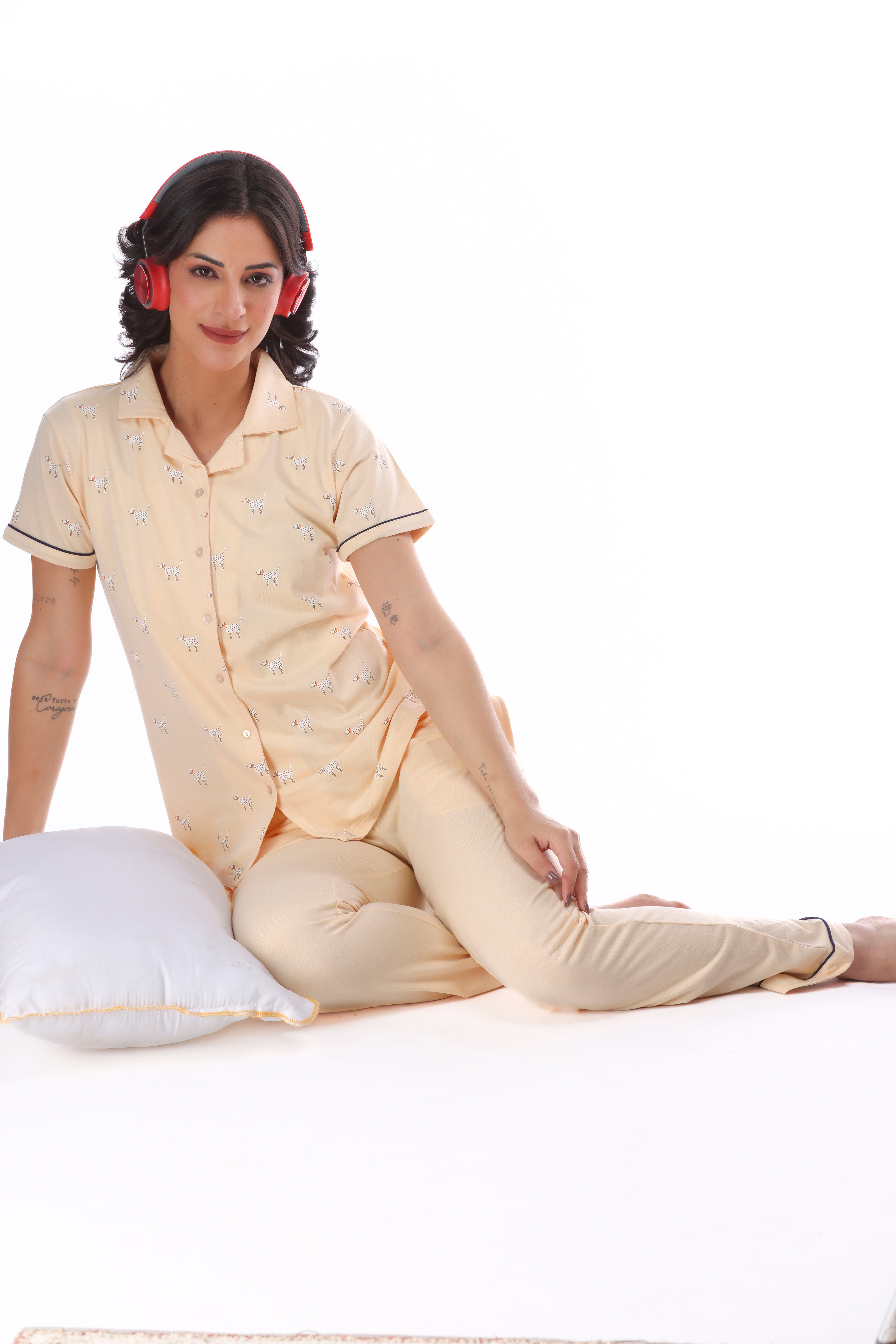 Dog Mom Button down Pyjama Set
